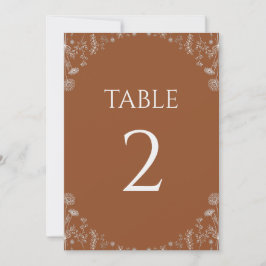 Carte Terracotta| Fleur sauvage tiré Mariage botanique