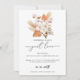 Carte Terracotta Pampas Rustique Réception de mariage en