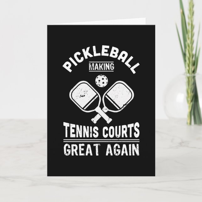 Carte Terrains de tennis de pickleball drôles Cadeau de  (Devant)