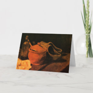 Carte Terre cuite, bouteille et sabots par Vincent van G