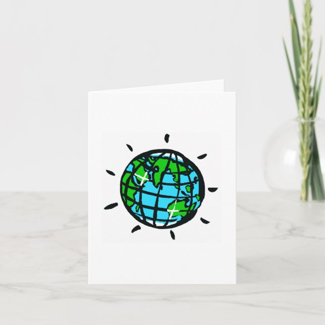 Carte Terre de la planète dessinée à la main - Conservat (Devant)