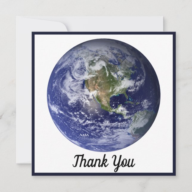 Carte Terre de l'espace, marbre bleu par la NASA (Devant)