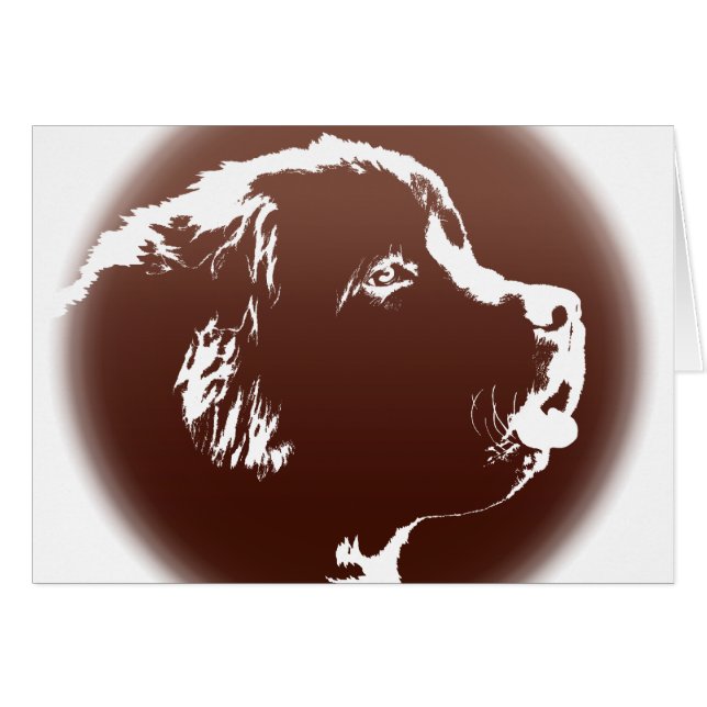 Carte Terre-Neuve Carte de chien personnalisée Ter (Devant horizontal)
