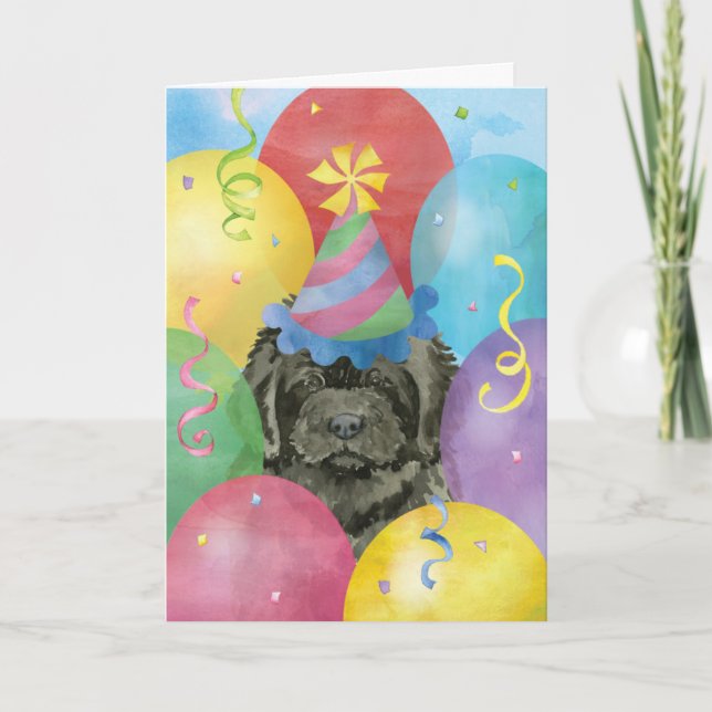 Carte Terre-Neuve des ballons d'anniversaire (Devant)