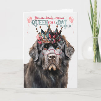 Carte Terre-Neuve Dog Queen pour une journée d'anniversa