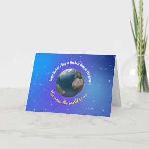 Carte Terre novelty personnalisable de la fête des mères