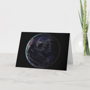 Carte Terre Pleine Montrant Les Lumières De La Ville D'A