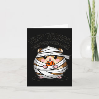 Carte Terreur de hamster minuscule emmaillotée avec beau