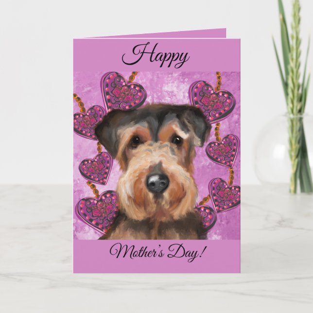 CARTE TERRIER AIREDALE      (Devant)