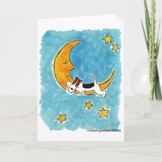 Carte Terrier de renard de fil sur la lune (Devant)
