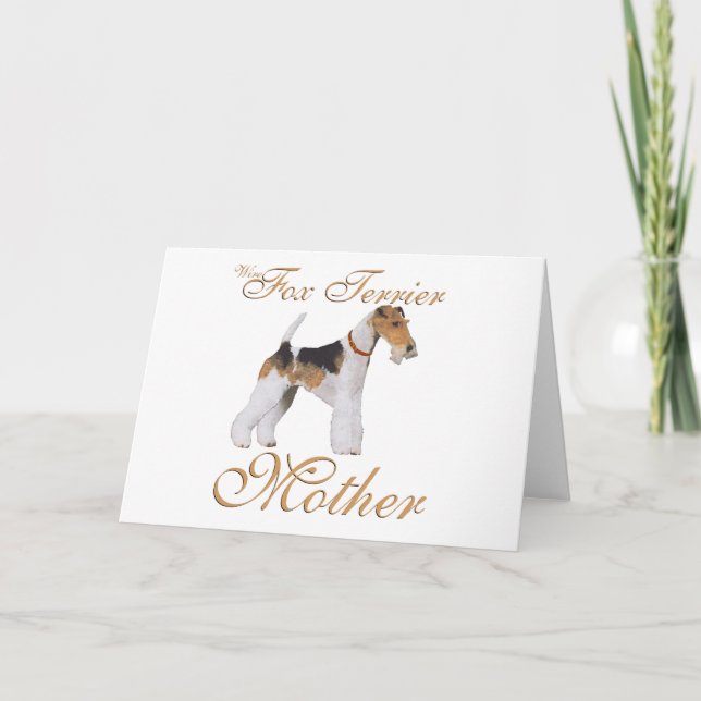 Carte Terrier Fox à poil dur pour la fête des Mères (Devant)