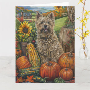 Carte Tervueren Cairn Terrier Chien Récolte d'Automne Ac