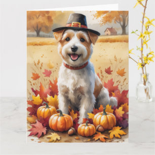 Carte Tervueren Wheat en Feuilles d'Automne Art de Thank
