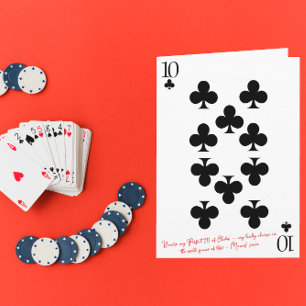 Carte T'es mon dix parfait Valet de trèfle de la Saint-V