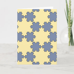 Carte Tessellé Koch Snowflakes (Motif fractal)