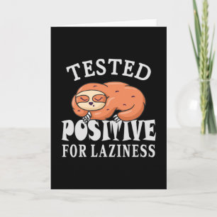 Carte Testé positif à la paresse Paresseux