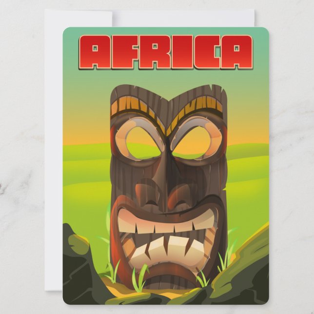 Carte Tête africaine (Dos)