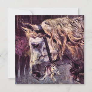 Carte Tête de cheval par Giovanni Boldini, Art vintage