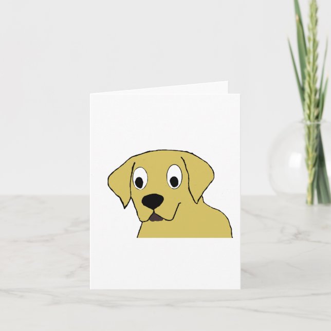 Carte Tête de dessin en jaune LR (Devant)