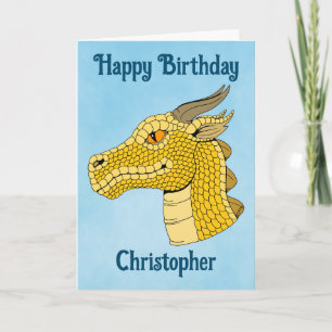 Carte Tête de dragon d'or en profil