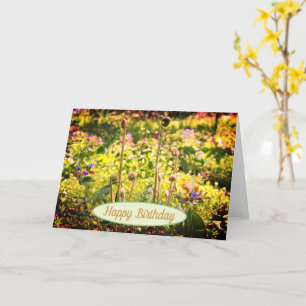 Carte Tête De Jeu Et Fleurs Anniversaire