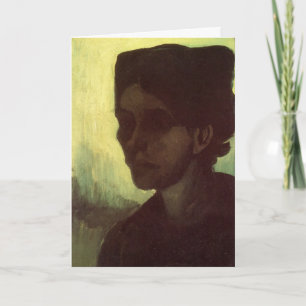 Carte Tête de jeune paysanne par Vincent van Gogh