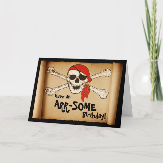 Carte Tête de pirate ARR-SOME personnalisable (Devant)