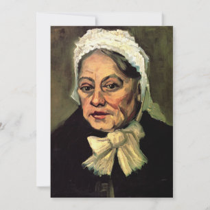 Carte Tête de vieille femme à la coiffe blanche par Vinc