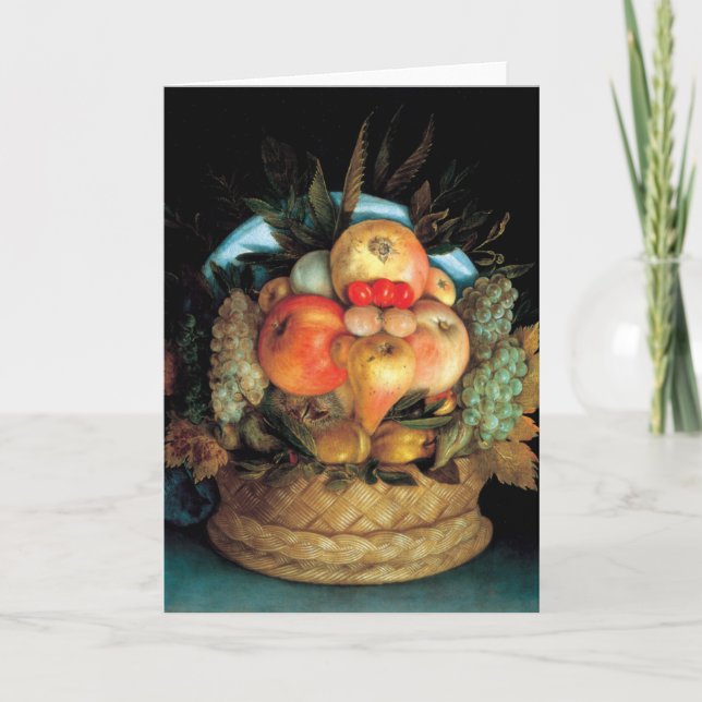Carte Tête réversible avec le panier du fruit 1590 - (Devant)