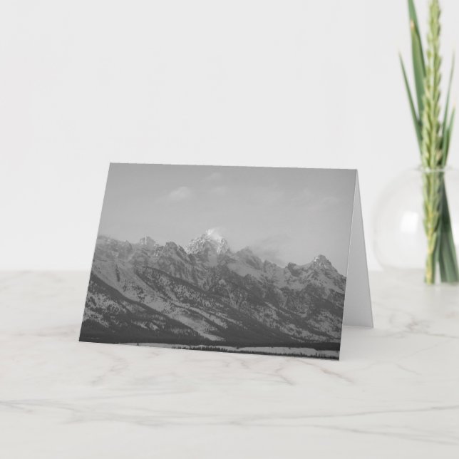 Carte Tetons grand en hiver, Jackson Hole, Wyoming (Devant)