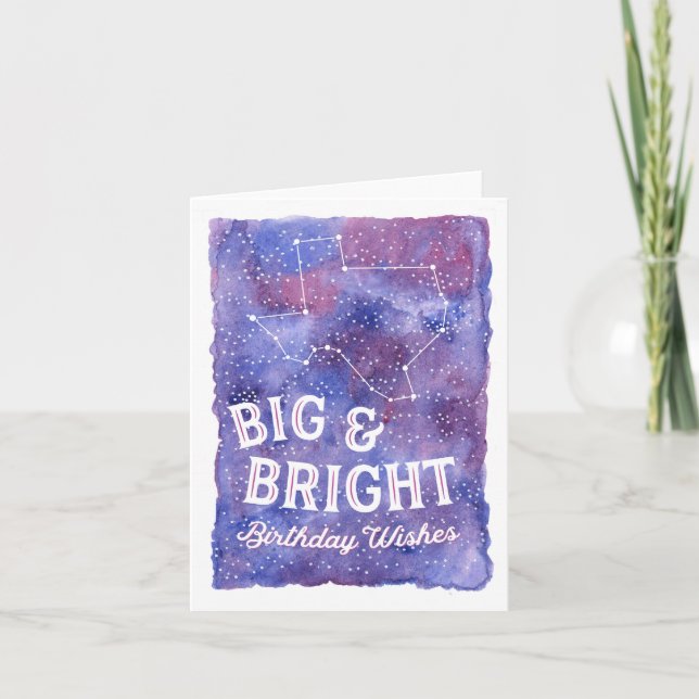 Carte Texas Constellation Grand et brillant anniversaire (Devant)