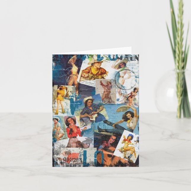 Carte Texas Eclectique " Collection Cowgirl No 2 (Devant)