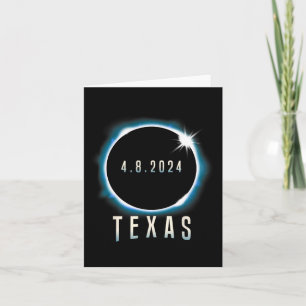 Carte Texas Total Solar Eclipse 2024 Bleu Avril 8 Hommes