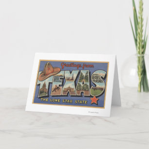 Carte TexasSalutations De L'État Lone Star