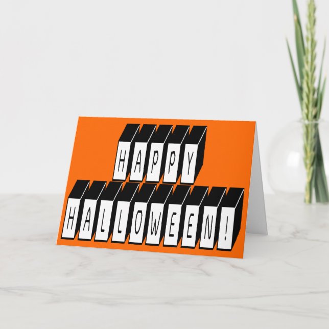 Carte Texte bloc Halloween (Devant)