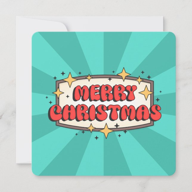 Carte Texte de noël super rétro (Devant)