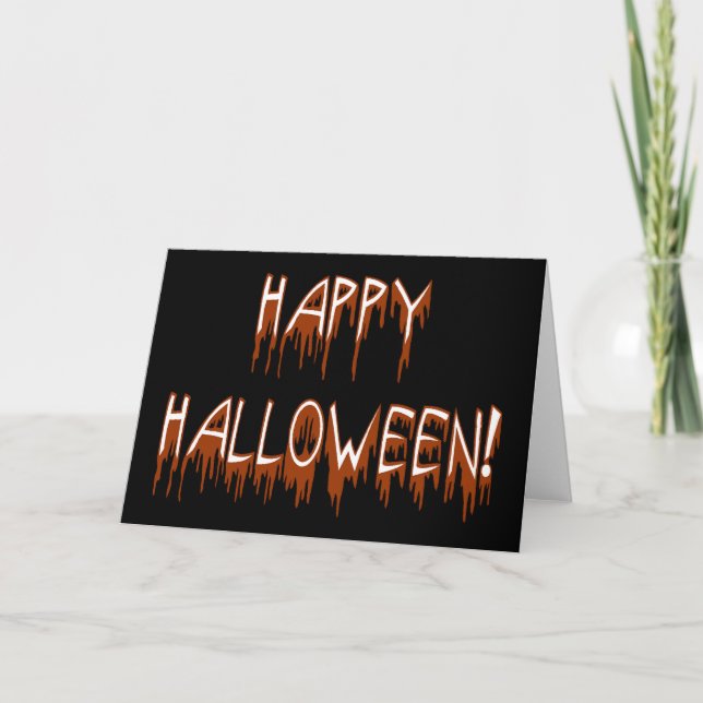 Carte Texte de souffrance d'Halloween (Devant)