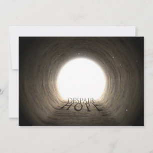 Carte Texte du tunnel et concept d'ombre - Désespoir et 