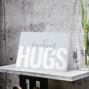 Carte Texte moderne Envoi de câlins Penser à vous