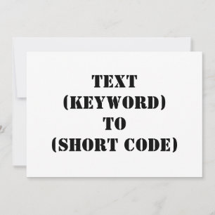 CARTE TEXTE (MOT-CLÉ) À (CODE COURT)