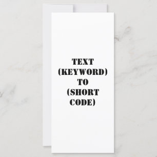 CARTE TEXTE (MOT-CLÉ) À (CODE COURT)