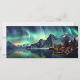 Carte Texte personnalisé Aurora Borealis