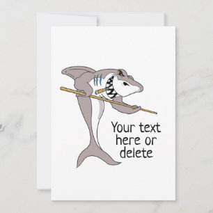 Carte Texte personnalisé du requin du pool