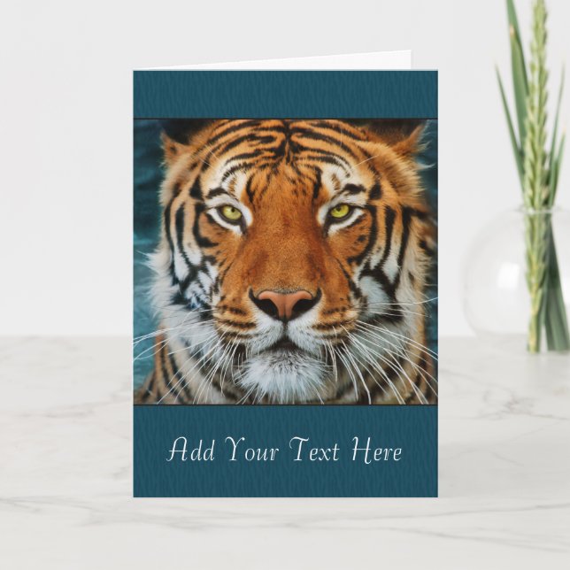 Carte Texte personnalisé du tigre (Devant)