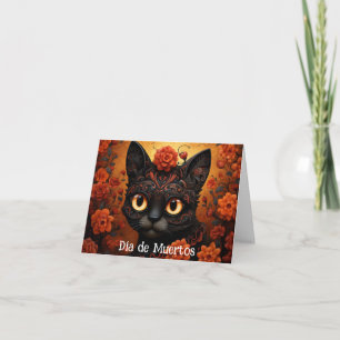 Carte Texte personnalisé 💀 😺 Gato De Los Muertos