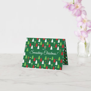 Carte Texte personnalisé 💚 vert 💔 🤍, rouge, blanc ten