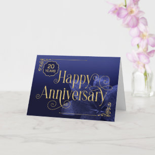 Carte texte Tourbillonnant du 20e anniversaire de 