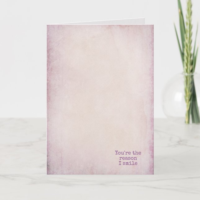 Carte texturé rose pour ami merci (Devant)