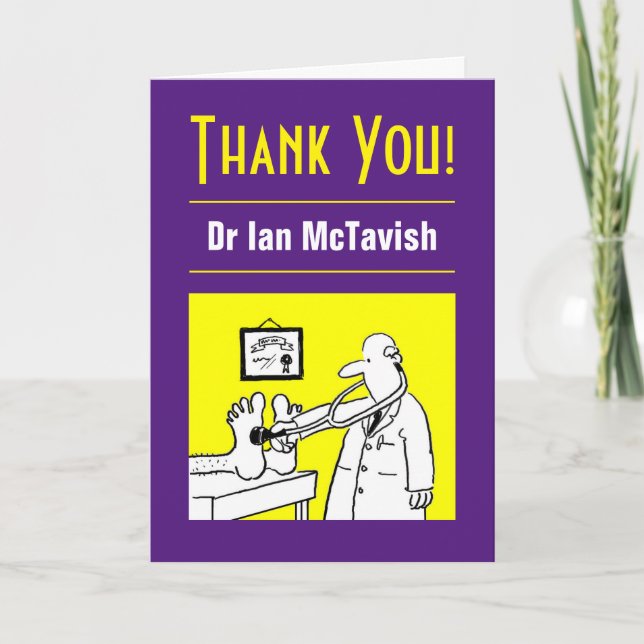 Carte Thank You Doctor with Message (Devant)