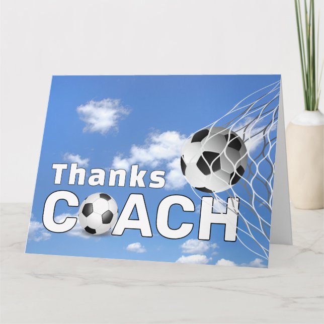 Carte Thank You for Soccer Coach (Devant)